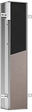 Emco Asis Plus Unterputz Toilettenpapierhalter, Alurahmen, Einbauschrank, Türanschlag rechts - 975611001, Grau
