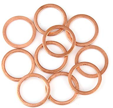 X AUTOHAUX 10 Stücke Kupfer Flachdichtungsringe Für Auto 14 X 18 X 1,5 Mm | 14X18X1,5Mm, Für Hydraulikarmaturen, Wasser, Kraftstoff, Ölwannenstopfen, Robust, Langlebig
