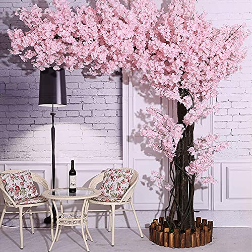 Künstliche Kirschblütenbäume Hellrosa Bogen Rosa Gefälschte Sakura-Blume Indoor Outdoor Home Office Party Seidenblume Baum,1.6×1m