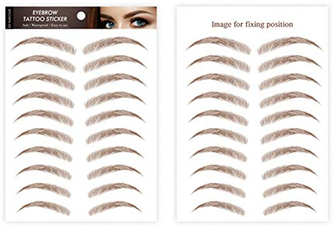 Lot de 10 Sourcils Autocollants 6D marron pour sourcils,Autocollants Imperméables de Tatouage Sourcil Autocollants de T-ransfert Sourcils Autocollant de Maquillage de Forme de Toilettage Sourcil, 9 St