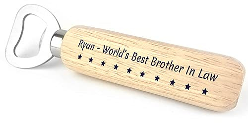 Personalised Brother in Law Gift Wooden Bottle Opener Funny Gift for Him Keepsake