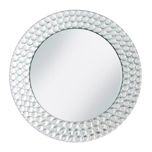 Charge it by Jay Mirror Glass Charger Plate 13” Decorative Melamine Service Plate for Home, Perfect for Upscale Event, Dinner Parties, Banquets, Weddings, Catering, 1 Piece, Beads (1330039-TM)