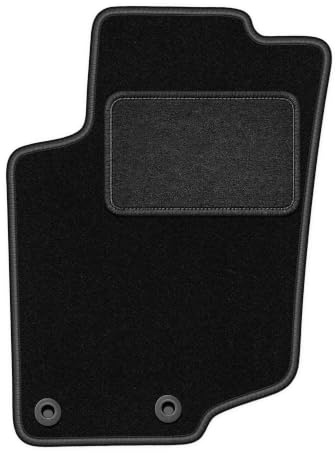 Velours-Fahrermatte passend für Peugeot 207 2006-2012, Schwarz, LUX | passend für SW/Kombi/Schrägheck; Velours-Teppich (Polypropylen), ca. 6,5 mm; rutschfest, vormontierte Befestigungen (Typ CP)