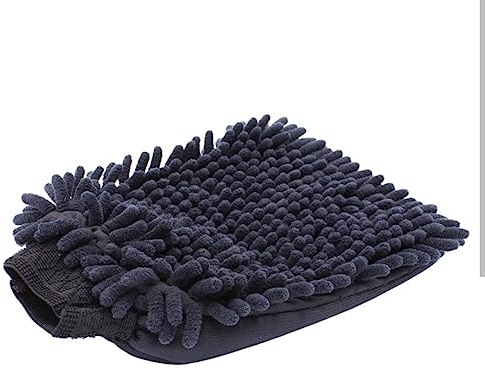 Terryshop74 Guanto in microfibra lava auto lavaggio per automobili, insapona e pulisce a forno tutte le superfici doppio utilizzo grigio pulizia auto