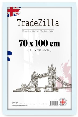 TradeZilla | Poster/Picture Frame (70 x 100 CM) Stylish Wall Gallery & Room Interior Art Frame, MDF Wood Finish, Elegant Design for Modern Spaces [ White ]