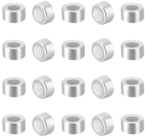 BENECREAT 12pcs 925 Abstandsperlen Aus Sterlingsilber, 3mm Facettierte Metallperlen, Polyederperlen, Schmuckzubehör Mit 1 Silber-Poliertuchen Für Schmuckherstellung von Armbändern