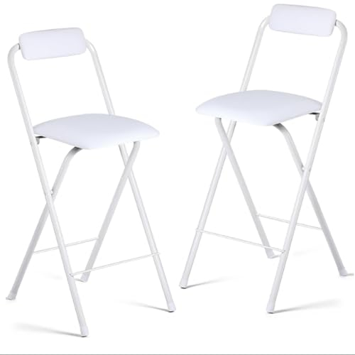 Klappbarer barhocker,Klappstuhl,Bar Stools,Leisure Chair,Klapphocker mit Rückenstütze und Fußstütze,Klapphocker mit Rückenlehne,Für Küche Esszimmer Theke Cafe Büro,Natural color-1piece