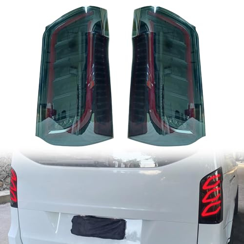 YQINGQ Rücklicht Rückleuchte für B-ENZ Vito W447 V260 2016 2017 2018 2019 2020, Auto Rücklicht Montage Bremslicht Blinker Links Rechts Ersatzteile,Black