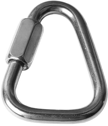 Gancio di Collegamento Triangolare, Gancio di Collegamento a Vite Collegamento a Vite in Acciaio Inossidabile 316 Collegamento Rapido Fibbia di Bloccaggio Triangolare Per Arrampicata Escursionismo in