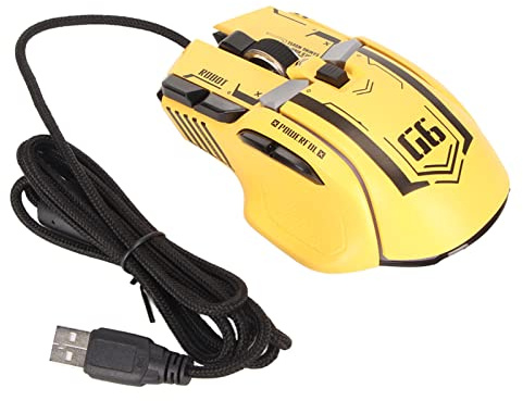KIMISS Kabelgebundene Gaming-Maus, 10 Tasten, Makro, Programmierbar, 13 12800 DPI, Optischer Gamer 0 mit Tasten, Ergonomische USB-Computermäuse, RGB-Hintergrundbeleuchtung, für Laptop,