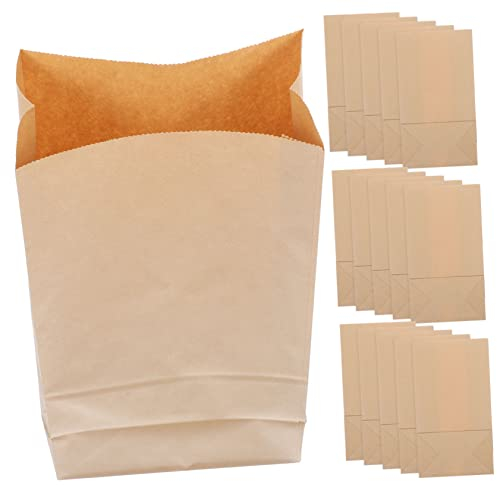 Alipis 20stücke Wiederverwendbare Kraftpapier-tüten Für Lebensmittel Aus Wasserabweisendem Material Für Obst Gemüse Und Snacks Praktisch Für Täglichen Einkauf