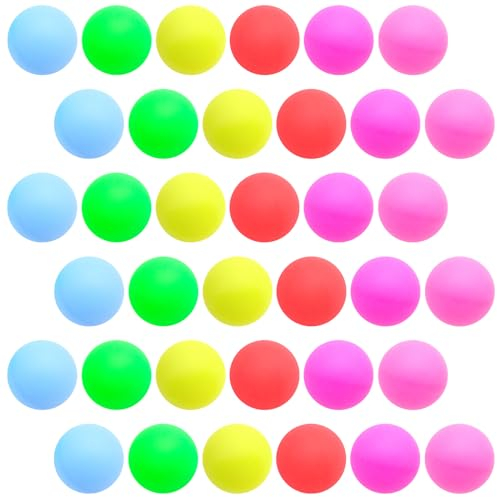 BLLREMIPSUR 30 Pieces Ping Pong Balls Table Tennis Balls Colorful Ping Pong Balls 40 mm Plastic Training Balls for Family Party Games Craft Cat Toys