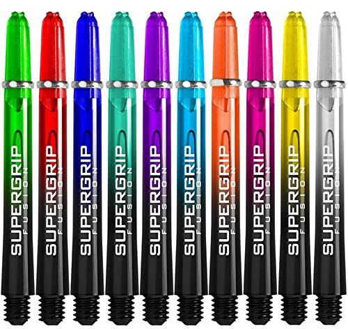 Harrows Supergrip Fusion Shafts - Verschiedene Ausführungen, 1 Set = 3 Stück (Grün, Short (SHT))