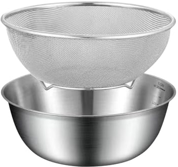 Colador de Acero Inoxidable Multifuncional - Cesta de Drenaje con Tazón para Pasta, Arroz, Verduras | Escurridor de Alimentos y Cocina
