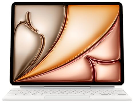 Apple Magic Keyboard per iPad Air 13'' (M3) e iPad Air 13'' (M2), comodissima per scrivere e con trackpad integrato, Inglese (GB) - Bianco