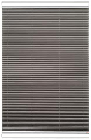 Brillant® Premium Plissee ohne Bohren zum Kleben, Plisseerollo mit Aluminium-Klebeleiste | Sonnenschutz & Sichtschutz für Fenster & Balkontür | Grau | 40x130 cm (BxH)