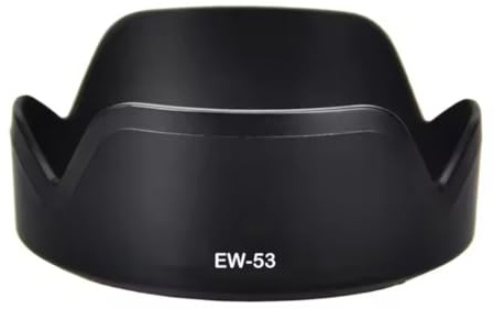 Ersatz 49mm Gegenlichtblende EW-53 für Kameraobjektive | Kompatibel mit Canon EOS R100 R50 M50 Mark II M5 M6, RF-S 18-45mm f/4.5-6.3 is STM, EF-M 15-45mm f/3.5-6.3 is STM
