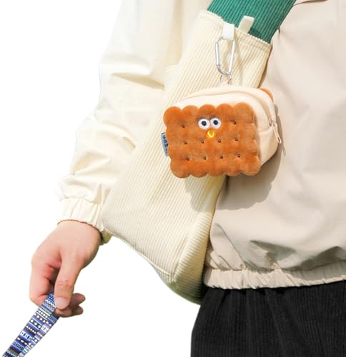 Porta bolsas para necesidades del perro | Dispensador de bolsas higiénicas | Forma galleta con mosquetón y bolsillo para adiestramiento cachorros al aire libre