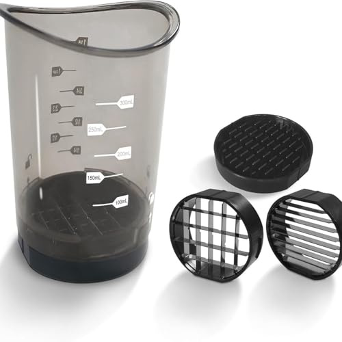 drburpily Affettatrice per frutta con corpo in tazza in ABS, affetta la frutta con precisione e facilità. Affettatrice per frutta con contenitore, taglia fragole.