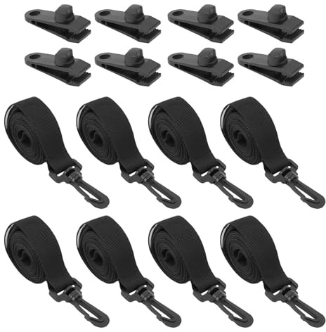 Fdit Pool Solar Cover Reel Attachment Kit, Solar Blanket Straps Kit Inground Swimming Pool Solar Cover Clamps with Strong Grip for Large Pools