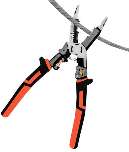 Herramienta Para Pelar Cables Eléctricos,Tenazas Pelacables Cortacables Manuales | Herramienta Ergonómica de Pelado y Crimpado Manual para Electricistas, para Hogar, Industrial y Mantenimiento de