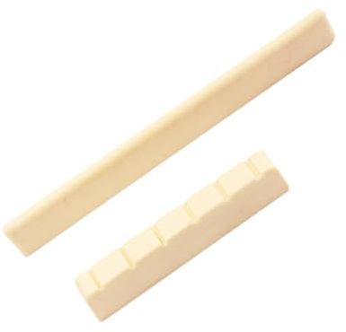 PRETYZOOM Gitarrensattel und Steg für Klassische Gitarre Leicht Zuschneidbar die Gewünschte Passt zu Ihrer Gitarre Verbessert das Spielen und Klang Zufälliger Stil