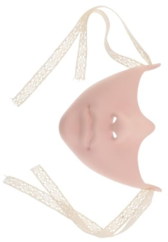 BESTYASH Halbgesichtsmaske aus Leichtem Kunststoff in Hellem Hautton Unbedruckte Party Halbmaske für Karneval Halloween Cosplay Events