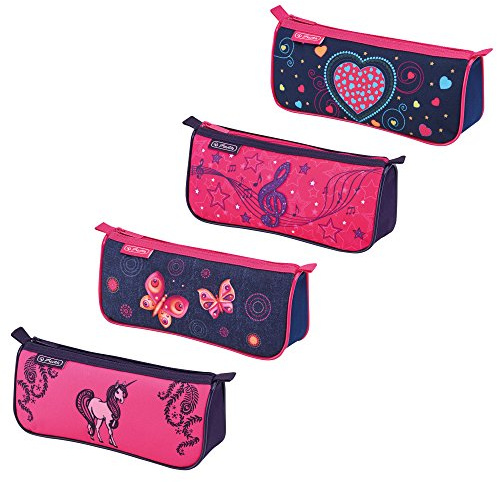 Herlitz Faulenzer sport girls Mix Federmäppchen, 22 cm, Motive sortiert