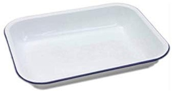 Falcon Housewares EB887 White Enamel Bake Pan, 31cm x 25cm x 5cm