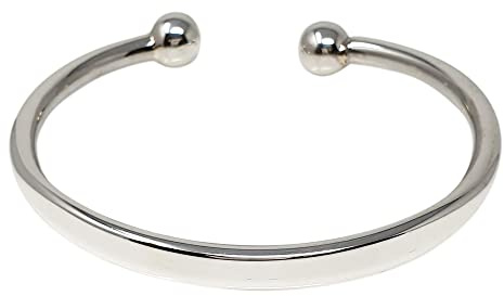 Treasure Bay Bracciale in argento sterling 925 massiccio per uomo, taglia unica (argento)