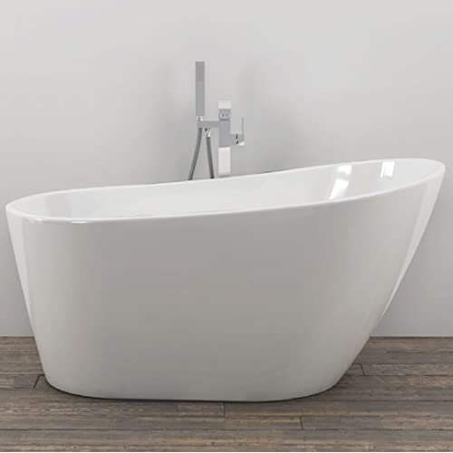 Vasca Da Bagno Free Standing 005 Acrilico Bianco Lucido Ovale