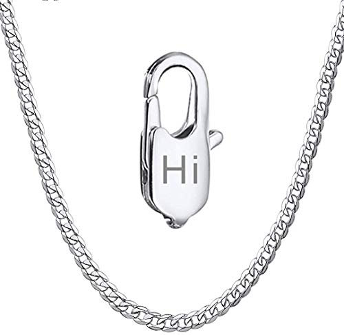 ChainsHouse 5mm breit 55cm lang Silberkette 925 Partnerkette ohne Anhänger Freundschaftskette perfekte Geschenke an Abschluss für jeden Studenten