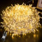 Luci Natale Esterno 500LEDs 100M,GlobaLink Luci Albero di Natale IP44 Impermeabile,8 Modalità Luce,Funzione Memoria Luci Natalizie Decorazione Natalizia per Casa Giardino Matrimonio Feste-Bianco Caldo