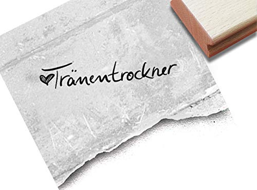 Stempel TRÄNENTROCKNER in Handschrift - Textstempel Taschentuch-Stempel für die Freudentränen, Hochzeit Karten Gastgeschenk Tischdeko - zAcheR-fineT