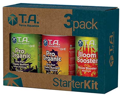 Weedness GHE Dünger Tripak Organic Flora Starter Set Basic 3-teilig – Grow Tomaten Naturdünger NPK Orchideen Palmen Bio Gemüse Bonsai Organischer