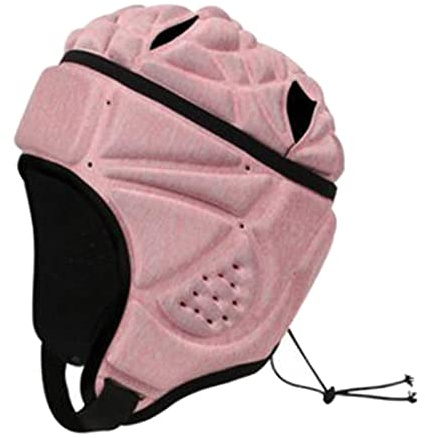 Hellery Casque de Rugby réglable Casque de pour Football Baseball Protecteur de tête Casque de Souple pour Adultes Jeunes, Rose