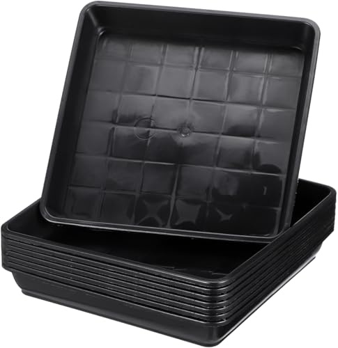 Yardwe 8Pcs Plastic Plant Saucer, 12CM Pot Tray Bonsai Tray Durable Planter Saucer for Indoor Garden Balcony Use