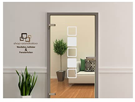 Glastür Aufkleber Tattoo Folie Glasdekor Fensterfolie Durchlaufschutz Wohnzimmer, Bad, Küche oder für alle Glasflächen Sichtschutzfolie für Türen GDT101 ca. 100cm x 18cm