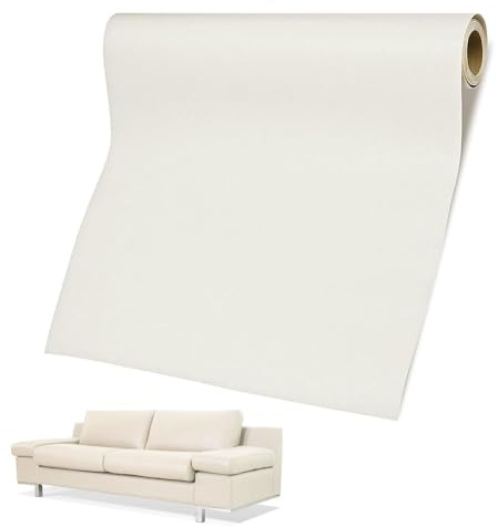 Leder Reparatur Set Leder Patch Kit, 60 x 137cm Leder Patch Selbstklebend | Leder Reparatur Patch, Kunstleder Selbstklebende Leder Reparatur Set für Sofas, Autositze, Bürostuhl, Kopfteil (Beige)