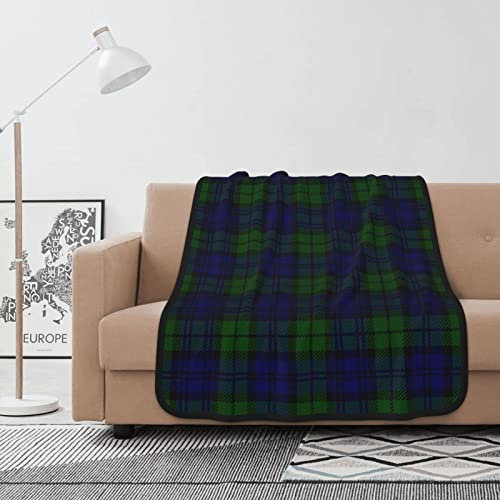 Decke Black Watch Tartan Plaid Warm Flanell Fleece Plüsch Sofa Überwurfdecke als Tagesdecke/Decke/Bettdecke/Bettlaken 102 x 127 cm