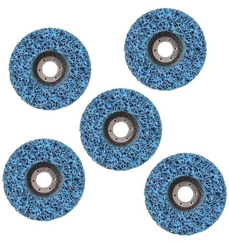 EdvenA 5Pcs 100/115/125mm Poly Strip Disco abrasivo Erode Sverniciatore Pulizia Mola for smerigliatrice angolare Auto Camion Moto (Color : A, Size : 115mm)