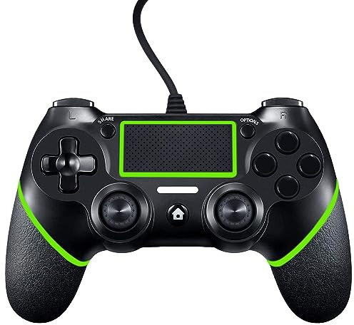 HDAKDDHG Wired Controller for PS-4/Pro/Slim/PC(Win7/8/10), USB Plug Gamepad Joystick with Vibration and Anti-Slip Grip