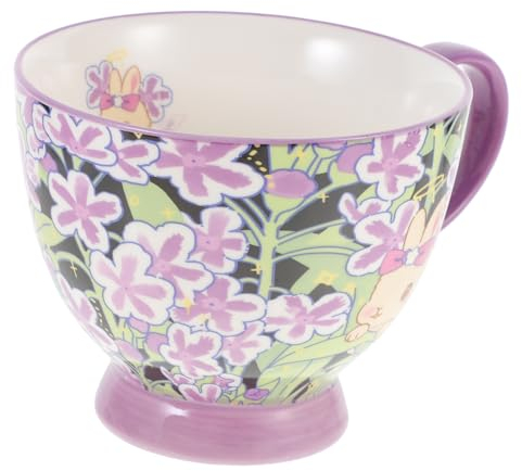 TOPBATHY Tasse à Café Fleur Lapin Tasse De Thé Tasse Deau De Dessin Tasses à Boissons Chope à Biere Gobelet à Eau Jolie Tasse De Pâques Céramique Bol De Soupe Bureau Ménage
