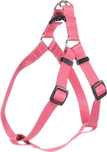 Flamingo Geschirr Step Go Noekie Rosa – XS | A: 20-35 cm, B: 20-35 cm x 10 mm x 1 mm, Verstellbar, Langlebig und Stilvoll – Für Kleine Hunde!