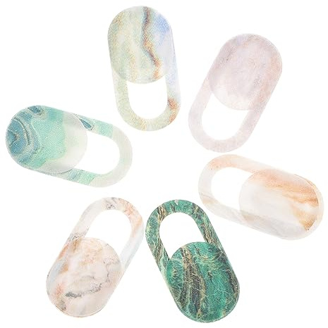 Artibetter Protector de Lente de Privacidad para Cámara Diseño Especial y Adhesivo, 6 Fundas Deslizantes Abs para Portátil y Dispositivos Móviles Varios Estilos