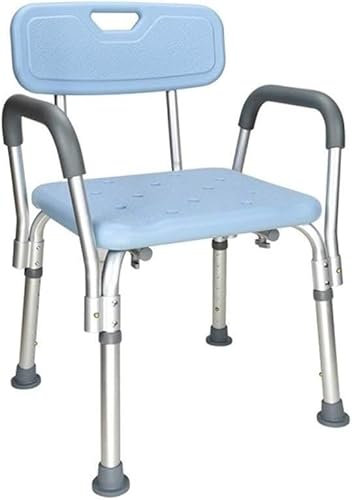 Badezimmer-Duschstuhl mit Rückenlehne und Armlehne für ältere schwangere Frauen, rutschfester Badhocker