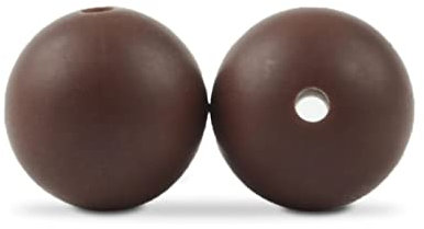 SFQEVHRZ Silikonarmband Perlen， 100 Stück runde, lose Silikonperlen for Silikon-Halsketten, DIY, Silikonperlen for Armbänder, Schmuckherstellung, Basteln(Chocolate)