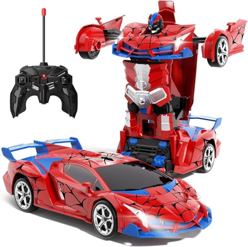 Aiqi Ferngesteuertes Auto Spielzeug, 2-in-1 Transformator Ferngesteuertes Auto Spielzeug für Kinder, 2.4GHz Gestenerkennung Spider RC Car,Ostergeschenke Kinder Geburtstags Geschenke Junge 3-12 Jahre