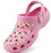 Harvest Land Unisex Bambini Zoccoli e Sabot Ragazze Ragazzi Sandali da Giardino Non Scivolati Rapida Essiccazione Scarpe d’Acqua Rosa EU27
