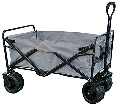 Carro Plegable para Exteriores, Carro utilitario Plegable, Carro utilitario Plegable, Carro de Playa con Ruedas Grandes, Carro de Arrastre Todoterreno, cómodo y práctico,
